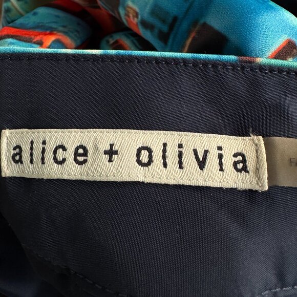 Alice + Olivia Box Pleat Skirt in Venetian Butterfly Paradise - Women's 8 - Picture 5 of 11